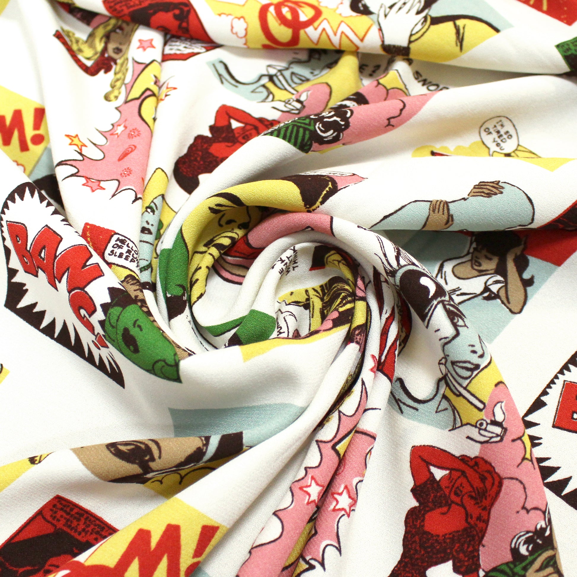 Ref0rmation 'vintage comic' viscose crepe woven