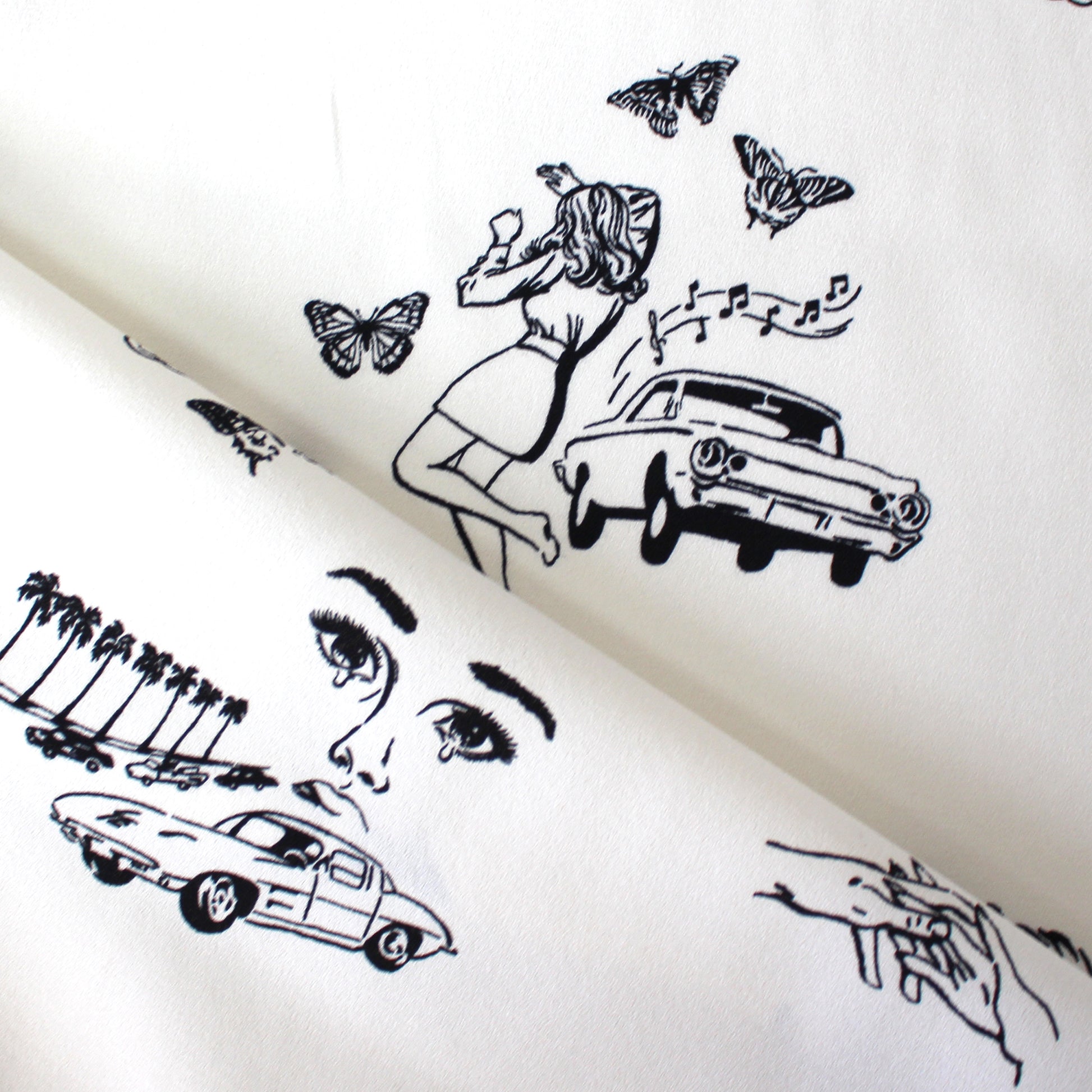 Ref0rmation 'malibu breeze' viscose crepe woven