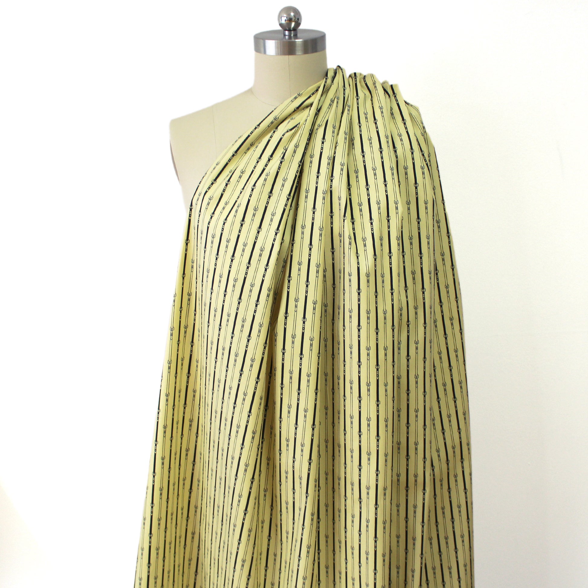 Ref0rmation 'buckle' striped organic cotton stretch woven