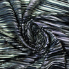 French stretch novelty plisse - black/white gold