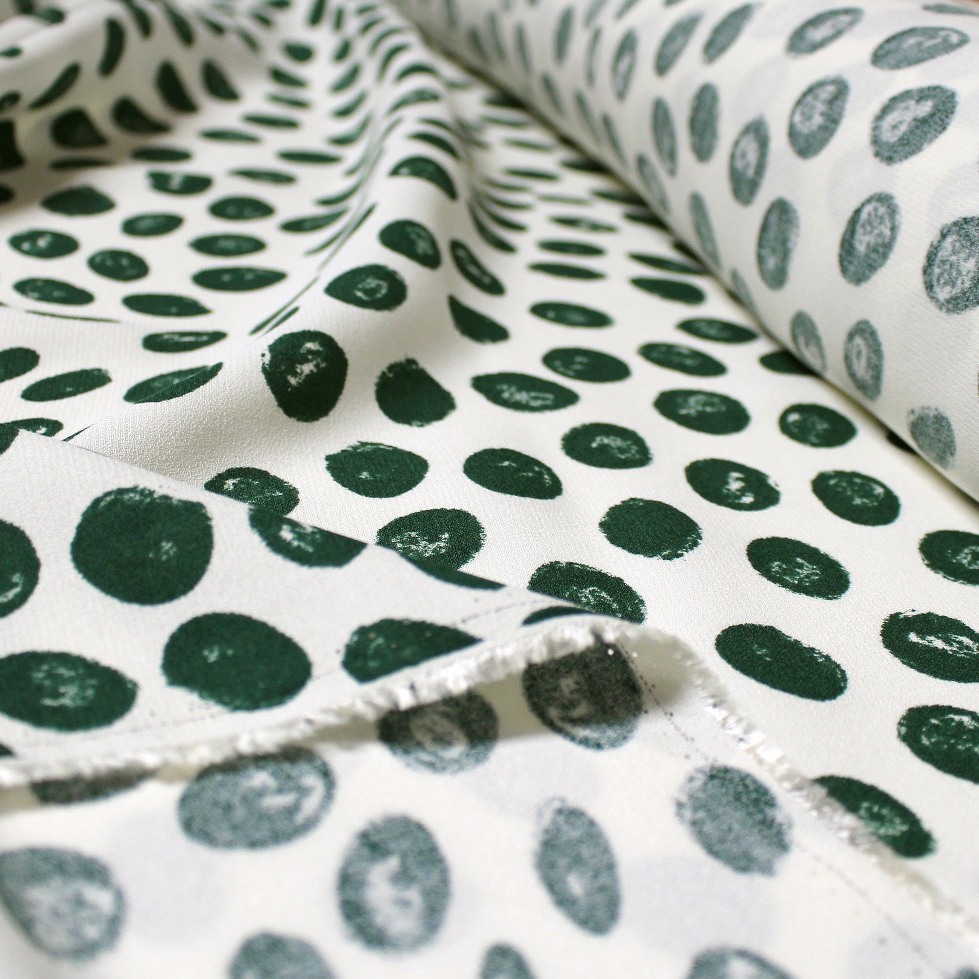 Ref0rmation green dot viscose crepe woven