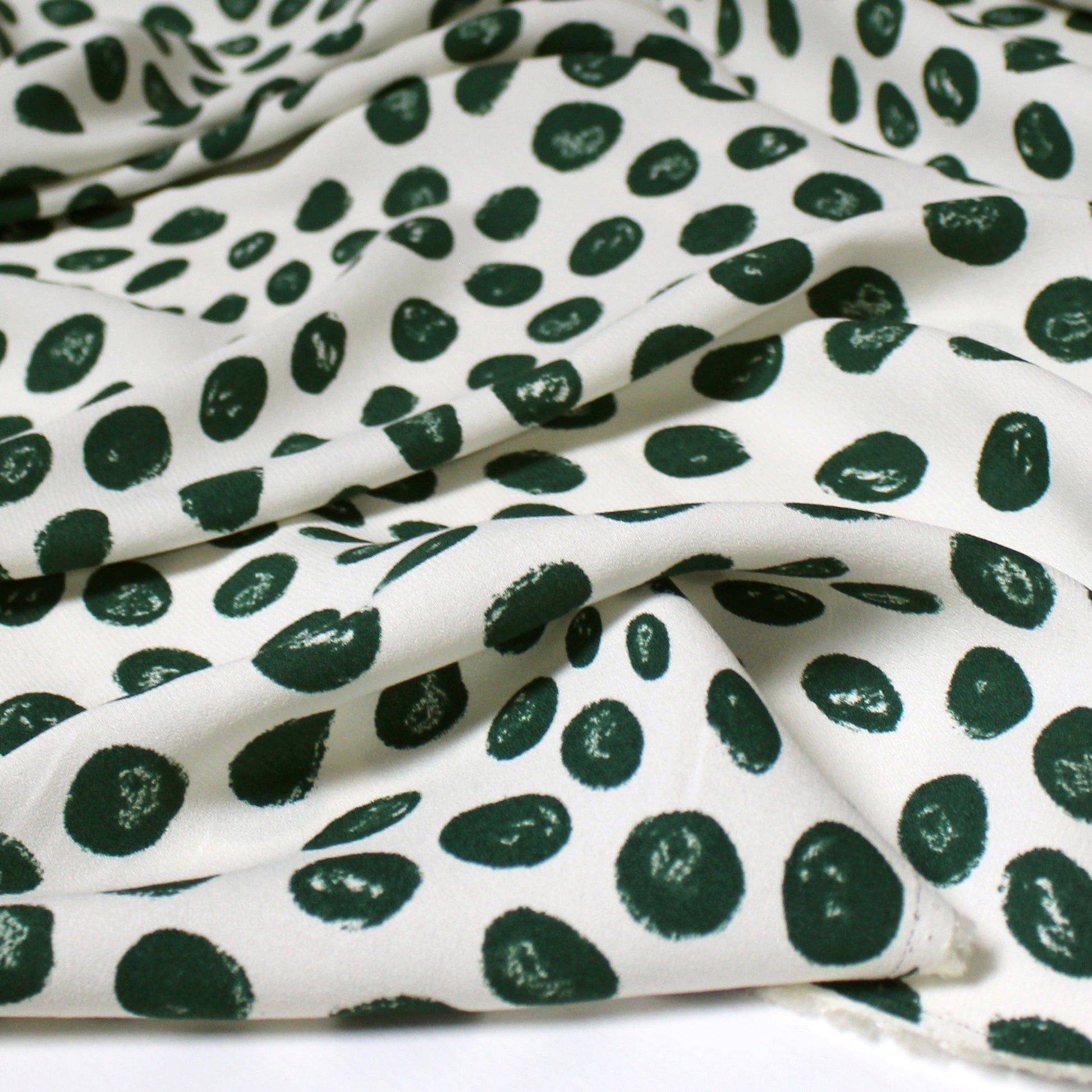 Ref0rmation green dot viscose crepe woven