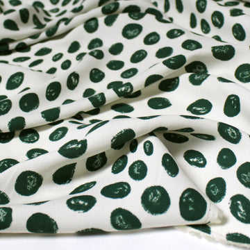 Ref0rmation green dot viscose crepe woven