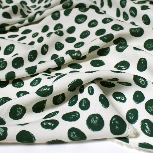 Ref0rmation green dot viscose crepe woven