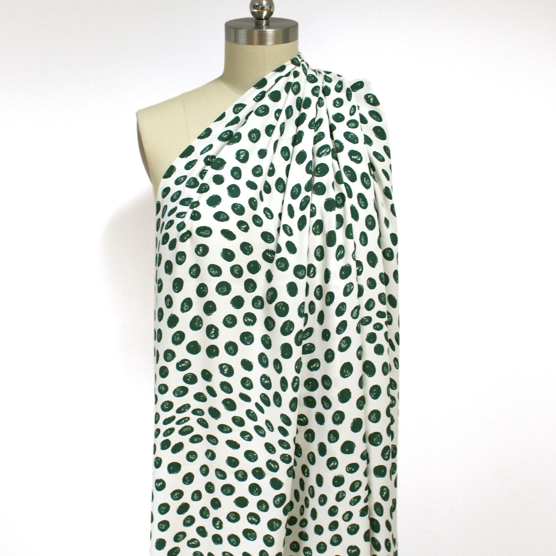 Ref0rmation green dot viscose crepe woven