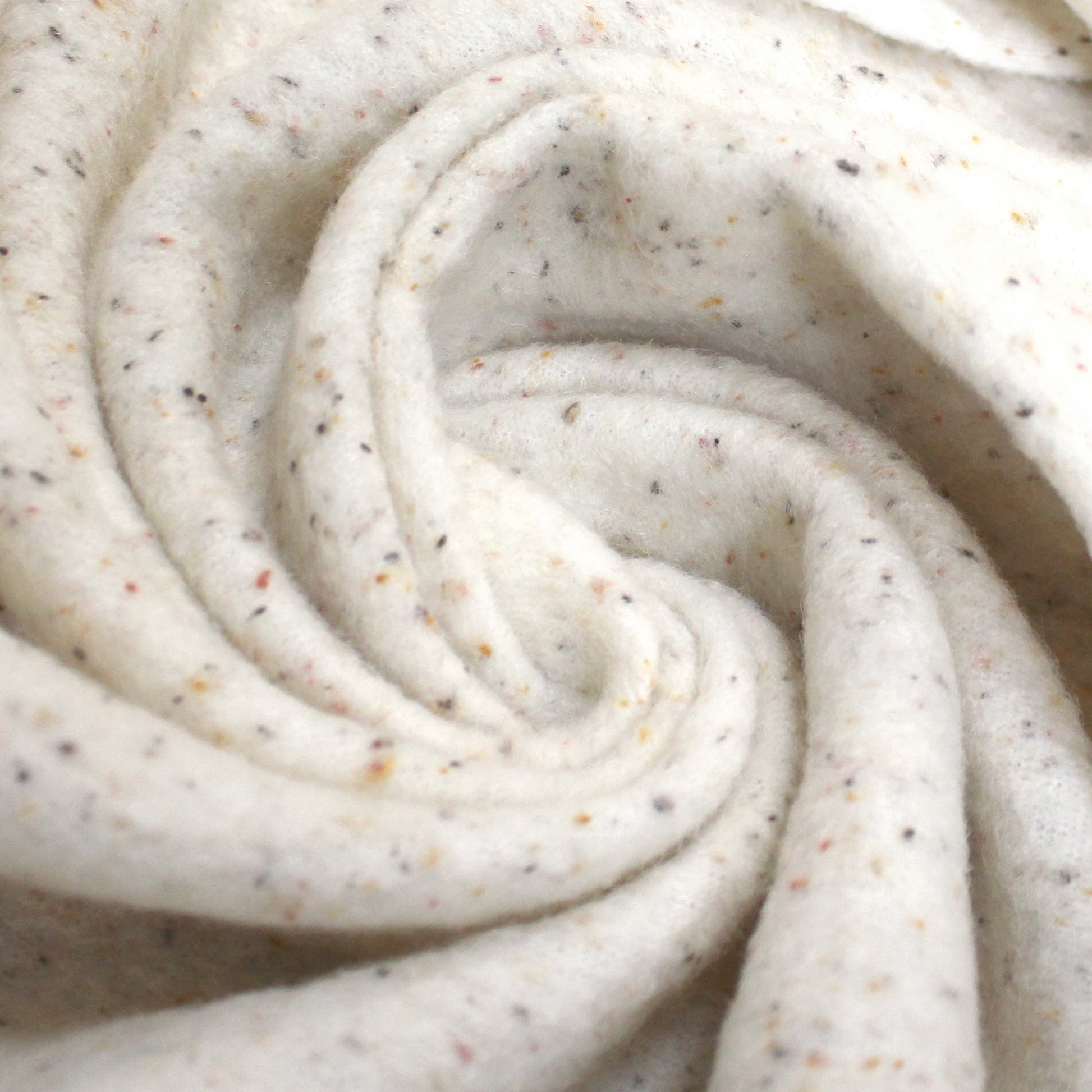 Italian 'warm speckle' boiled wool coating - winter white