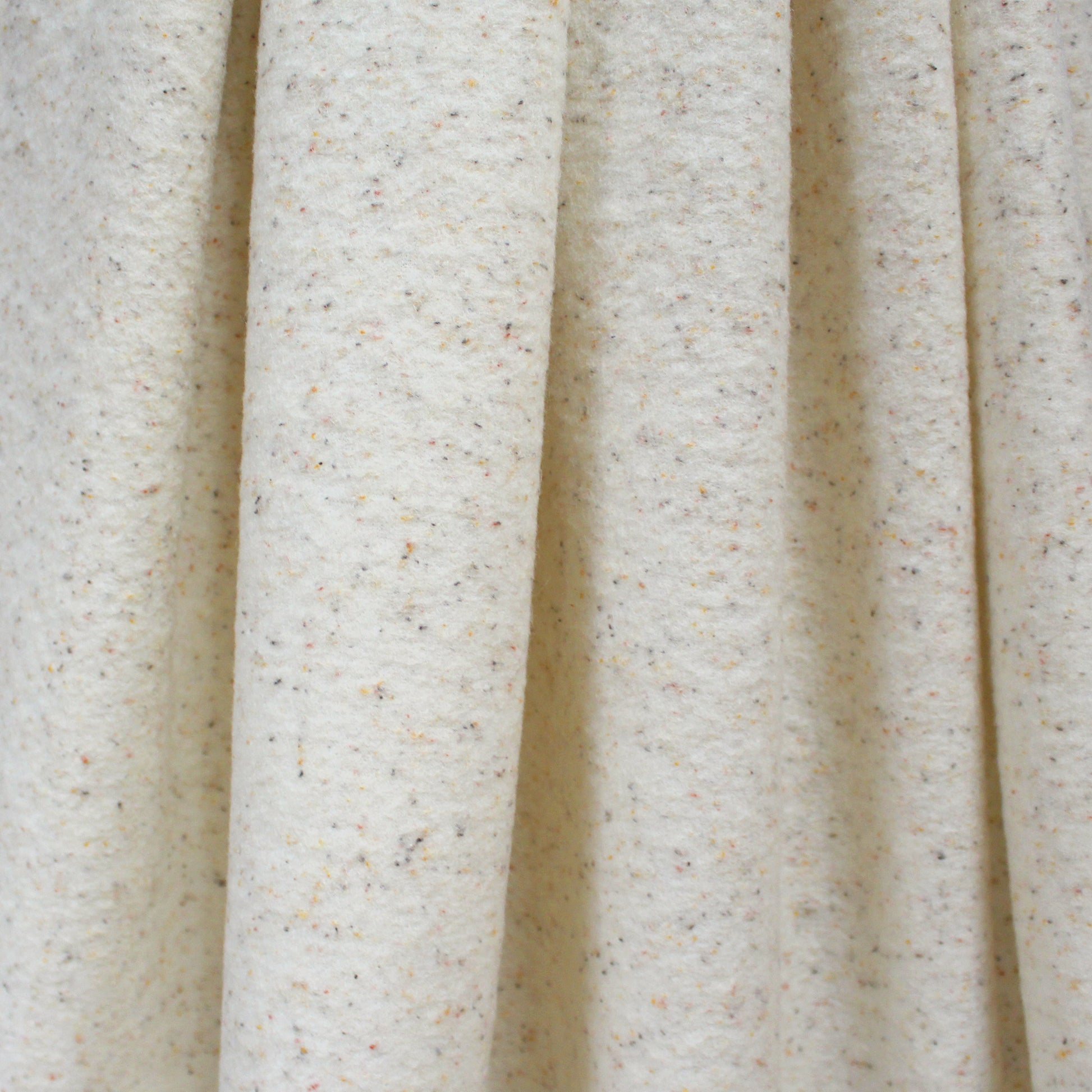 Italian 'warm speckle' boiled wool coating - winter white
