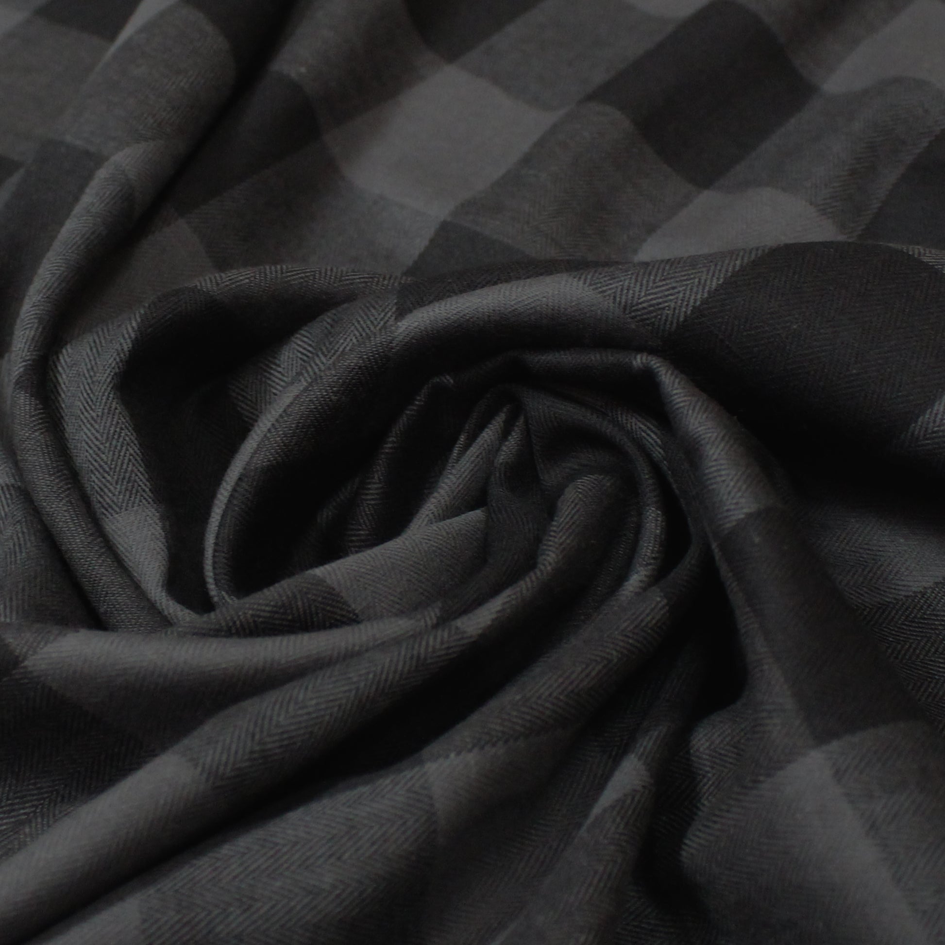 'herringbone plaid' 100% cotton soft & floaty woven