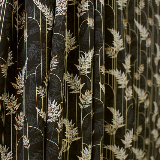 'deco leaves' drapey viscose woven
