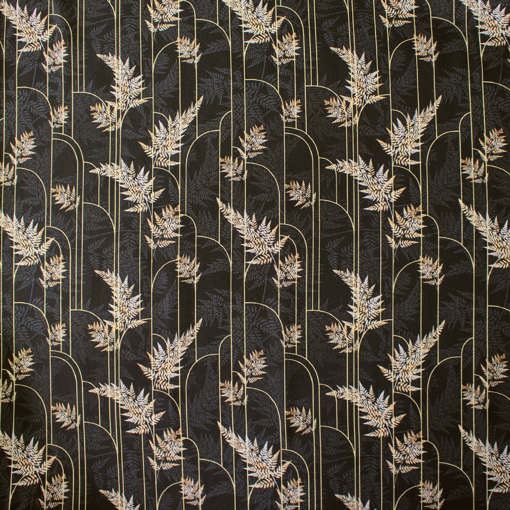 'deco leaves' drapey viscose woven