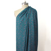 'daisy line' drapey viscose woven - teal/pink