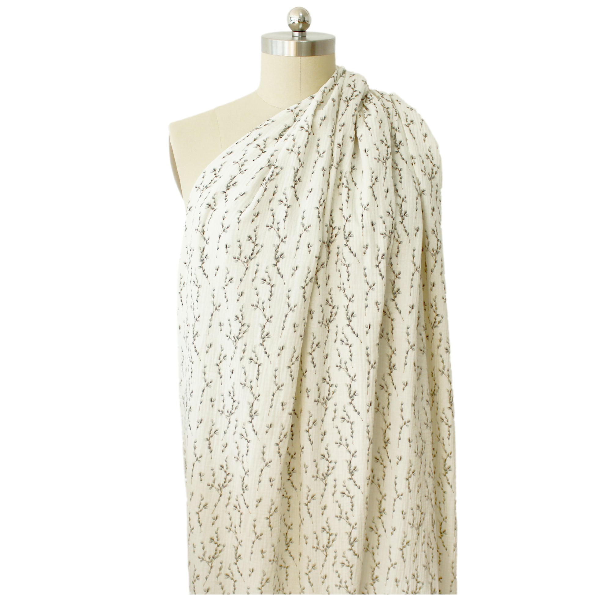 Dutch cotton double gauze, Oeko-Tex certified - willow buds