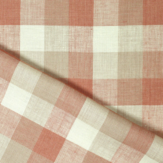 European 'clay check' linen woven