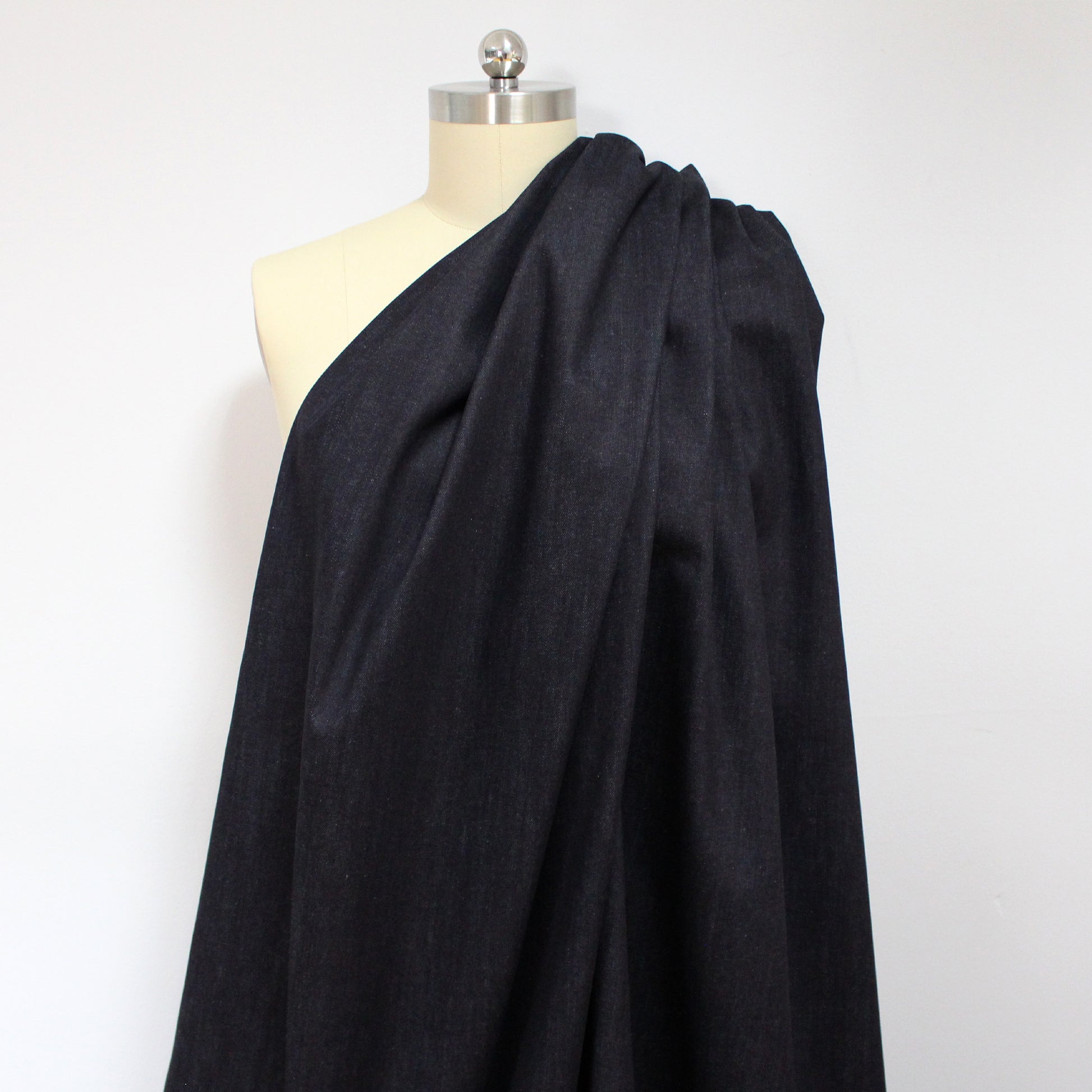 mid-weight stretch denim - ultra dark indigo