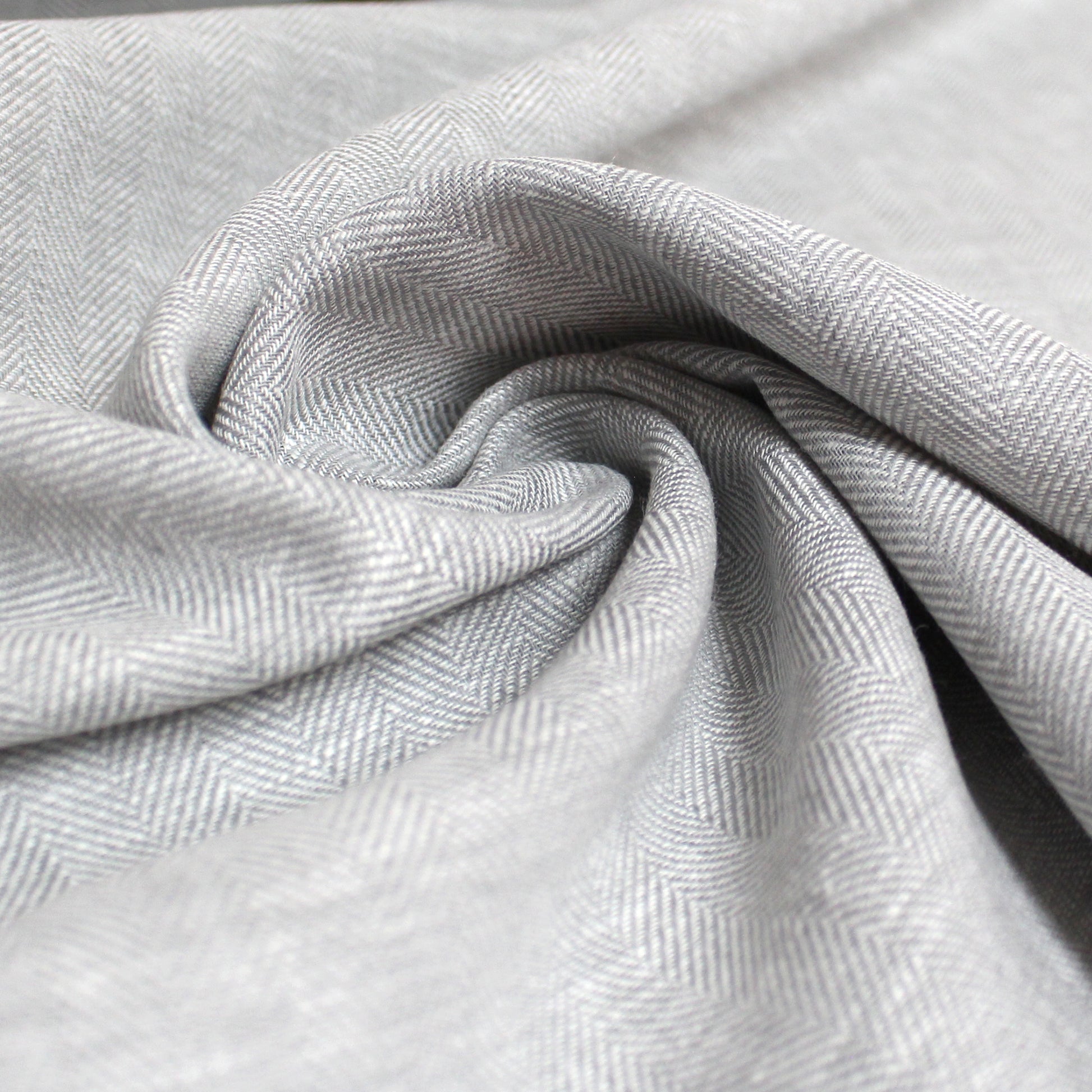 European cotton/linen herringbone woven