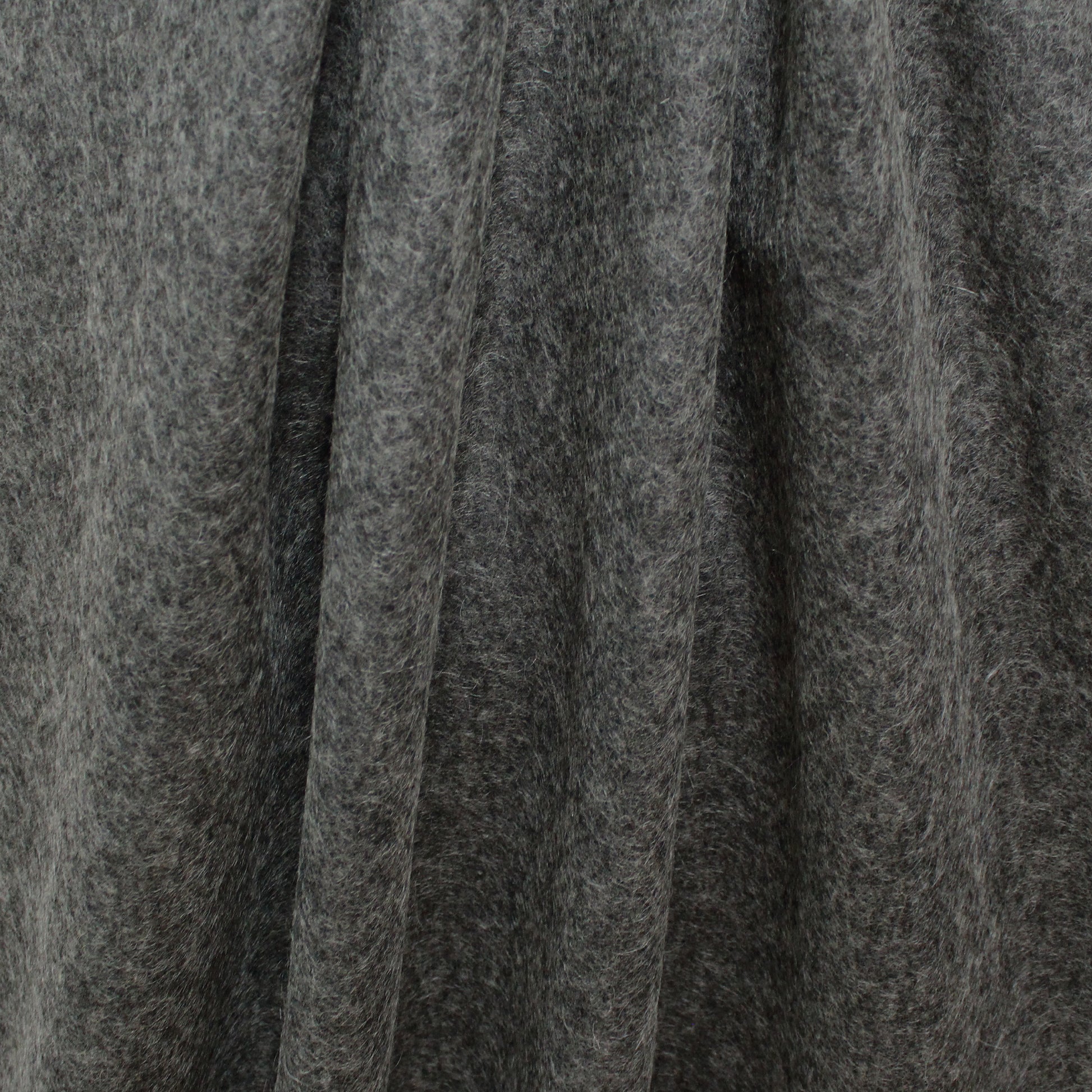 Italian luxury wool blend knit coating - charcoal