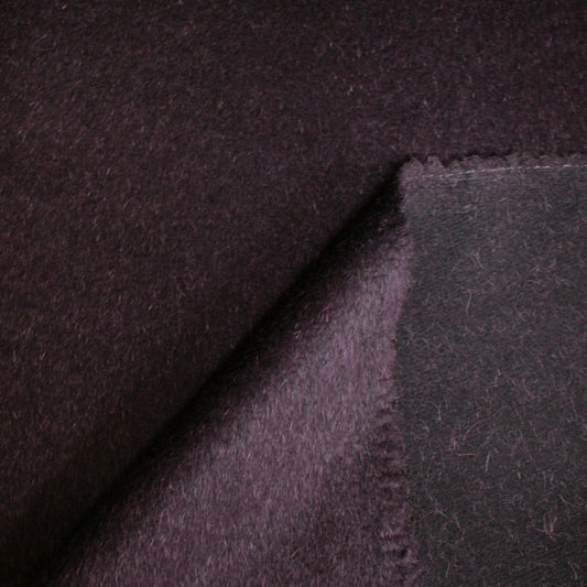 Italian luxury mohair coating - deep plum