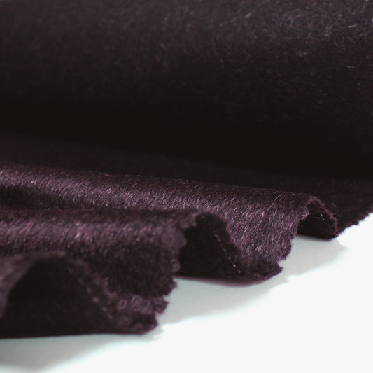Italian luxury mohair coating - deep plum