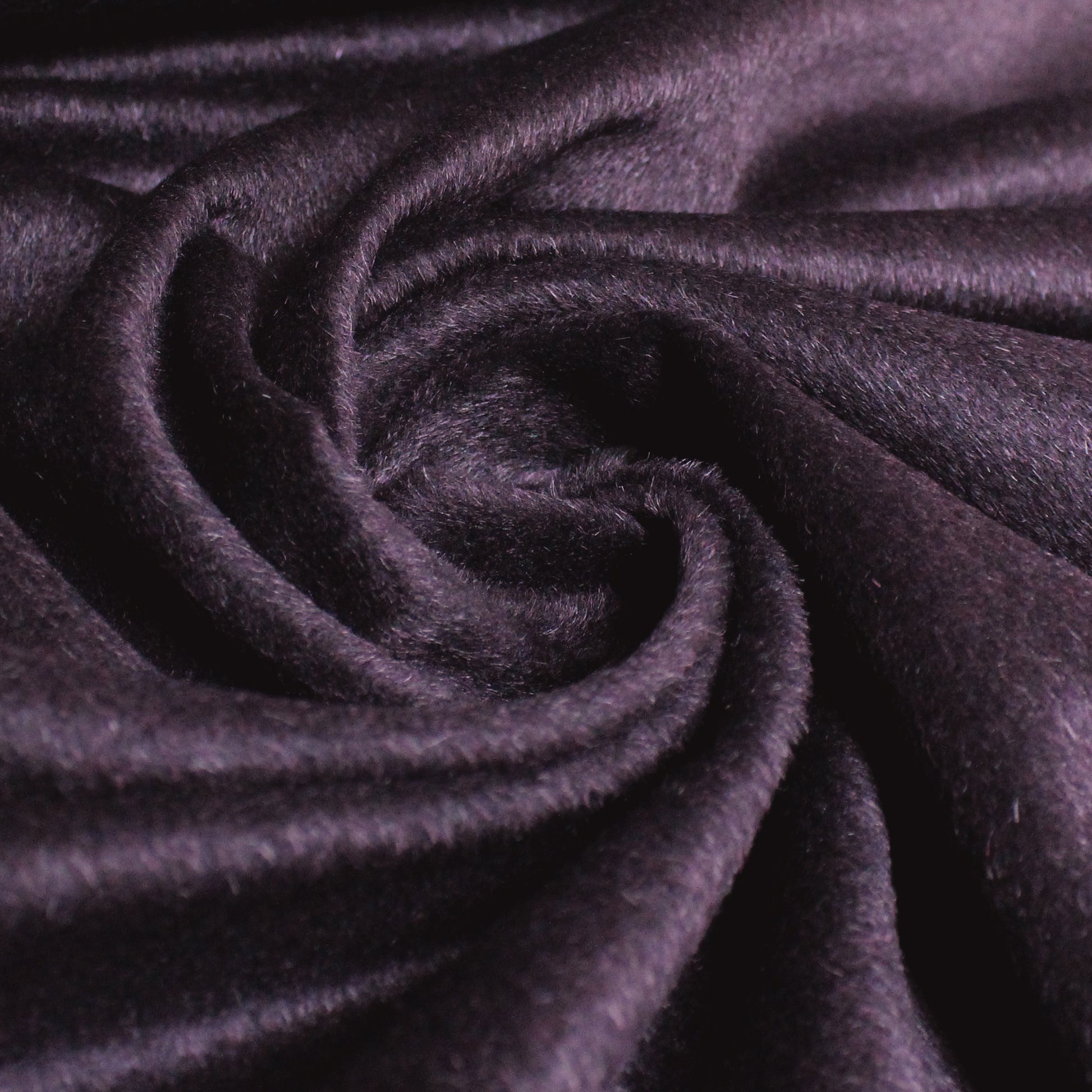 Italian luxury mohair coating - deep plum