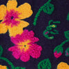 Italian floral boiled wool blend knit - marigold