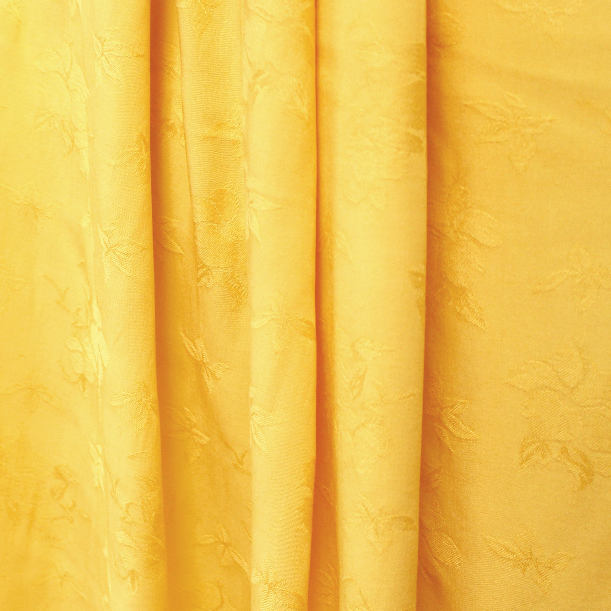 'embossed floral' viscose dobby woven - buttercup