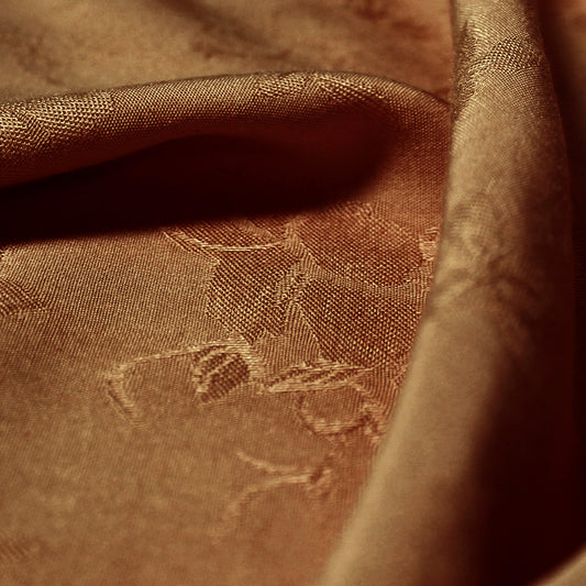 'embossed floral' viscose dobby woven - cacao