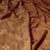'embossed floral' viscose dobby woven - cacao