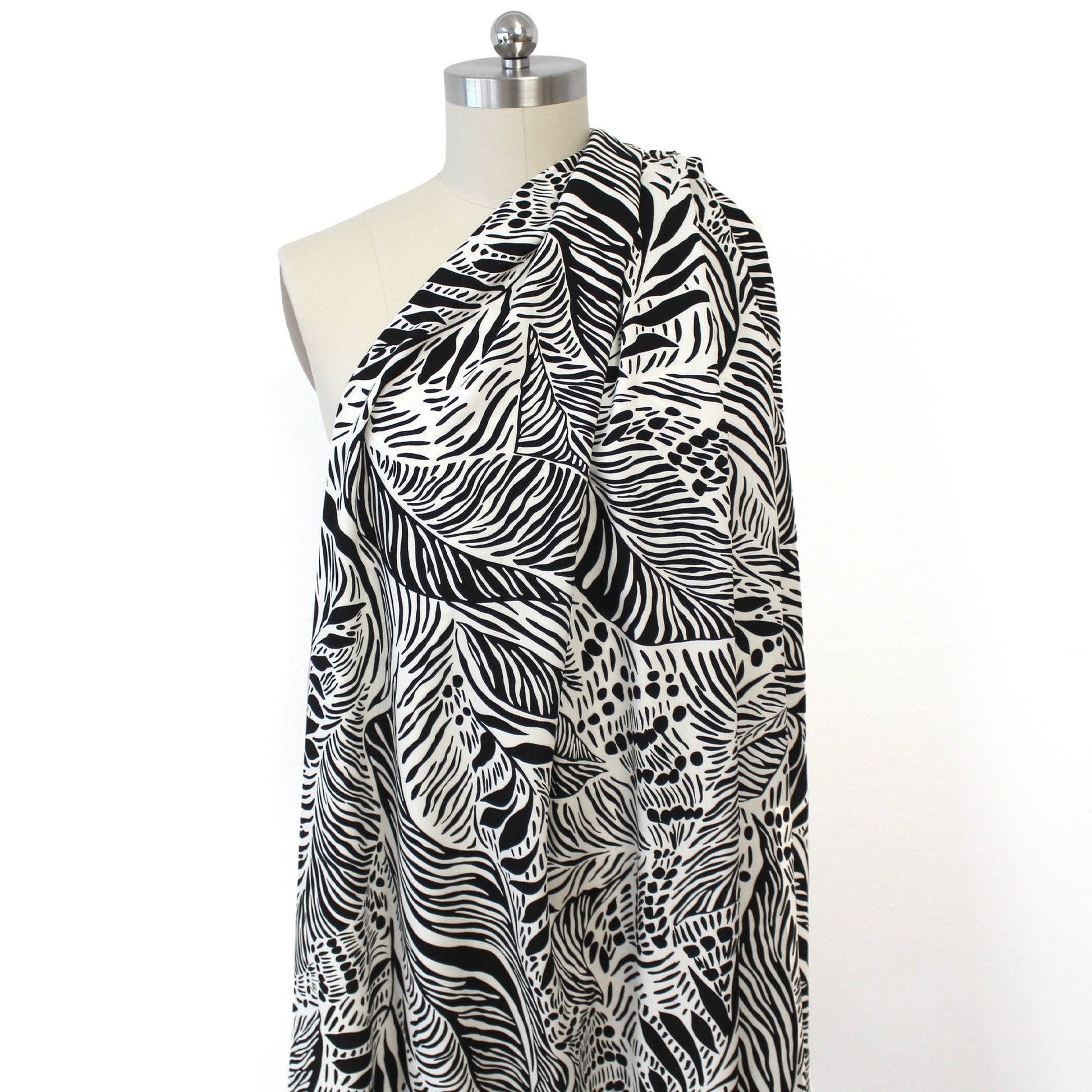 'leaf block' lightweight viscose woven