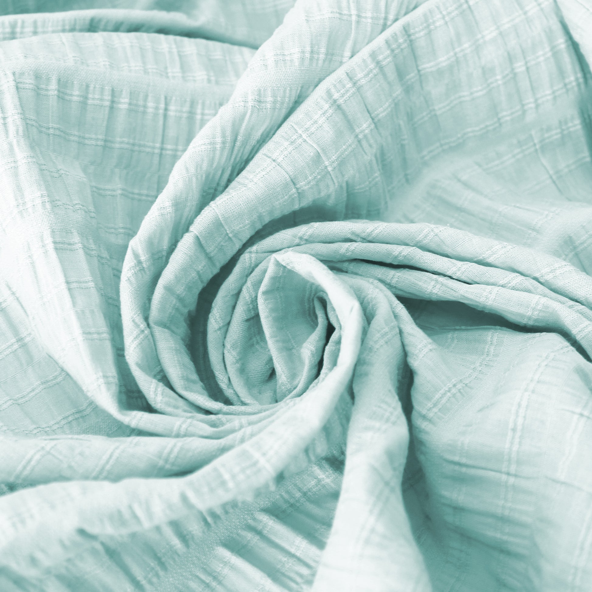 novelty stripe seersucker shirting - pastel sky