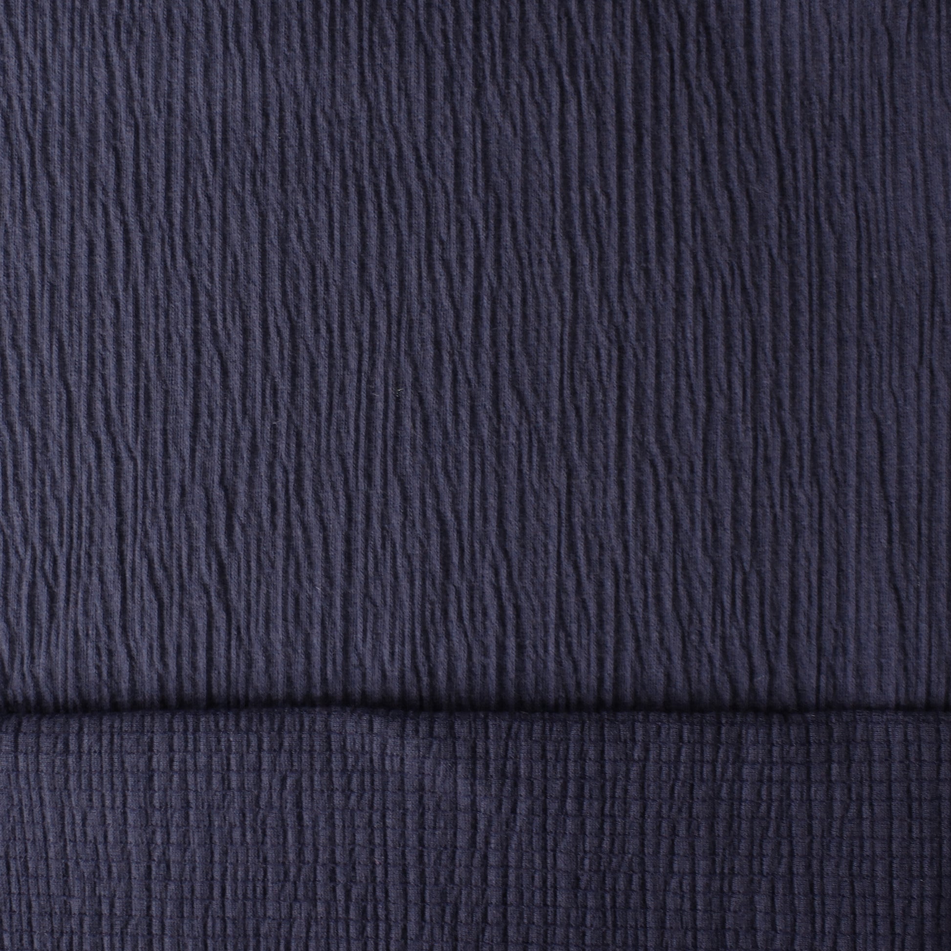 'crinkle cotton' dressweight seersucker - navy