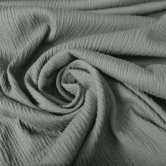 'crinkle cotton' dressweight seersucker - steel