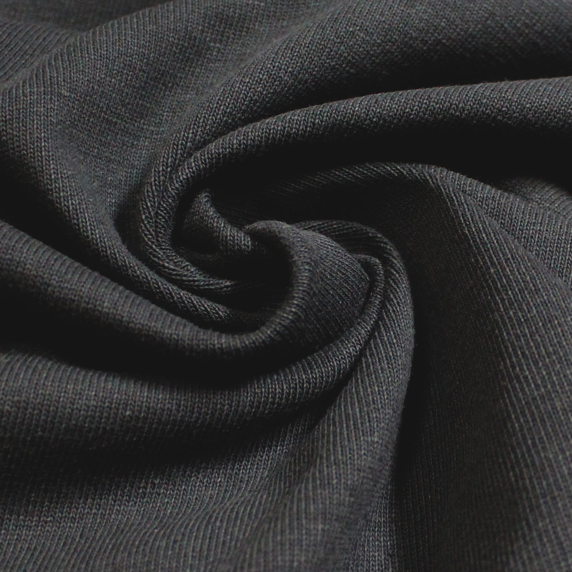 'urban luxury' mid-weight cotton knit - black