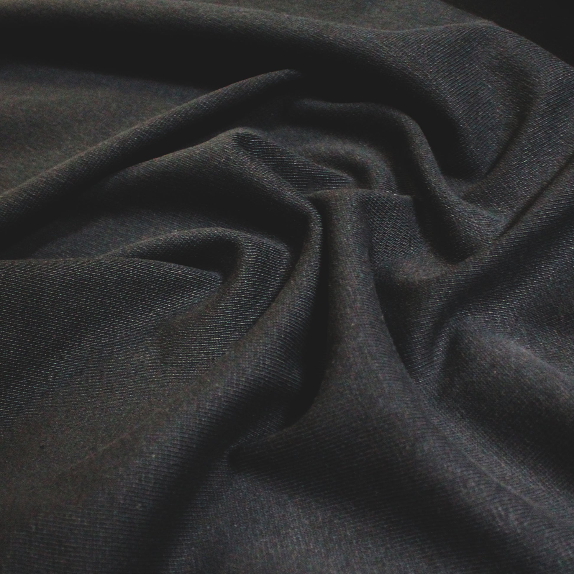 'urban luxury' mid-weight cotton knit - black