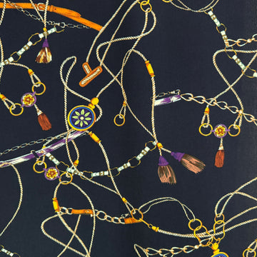 Italian 'derby chains' viscose crepe woven