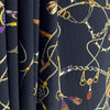 Italian 'derby chains' viscose crepe woven
