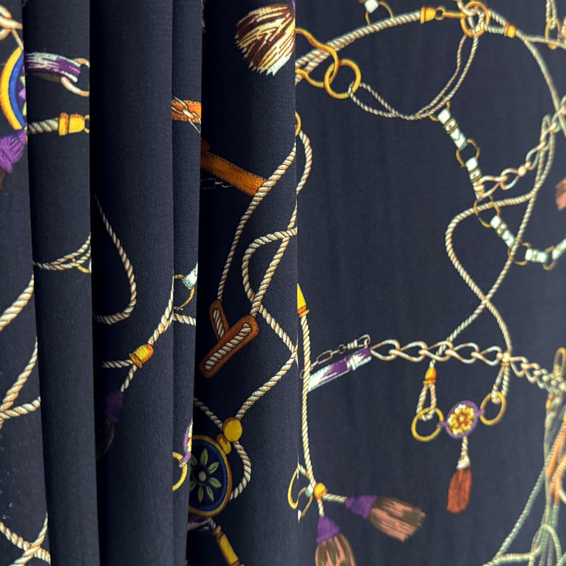 Italian 'derby chains' viscose crepe woven