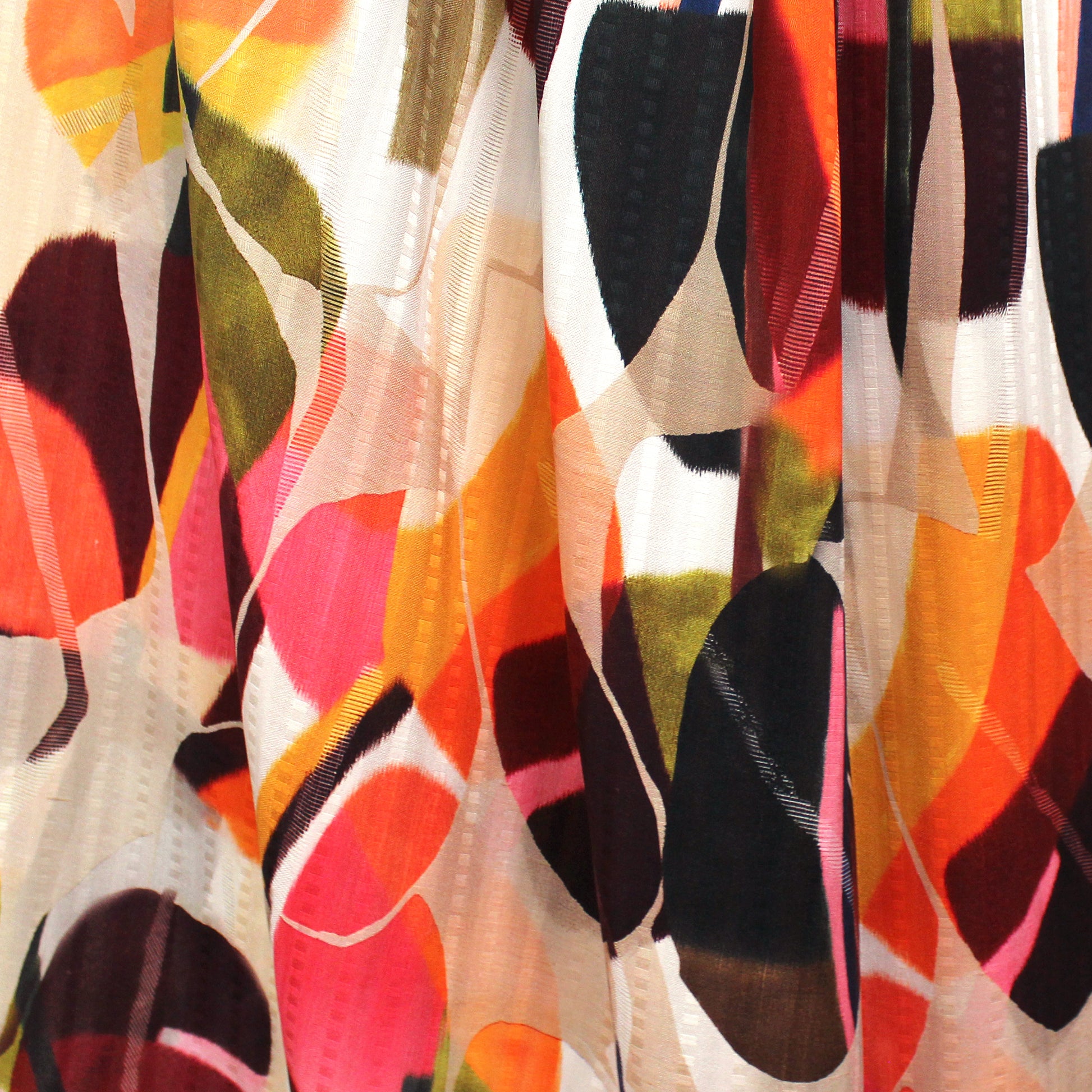 'stipa zela' overprinted jacquard viscose woven