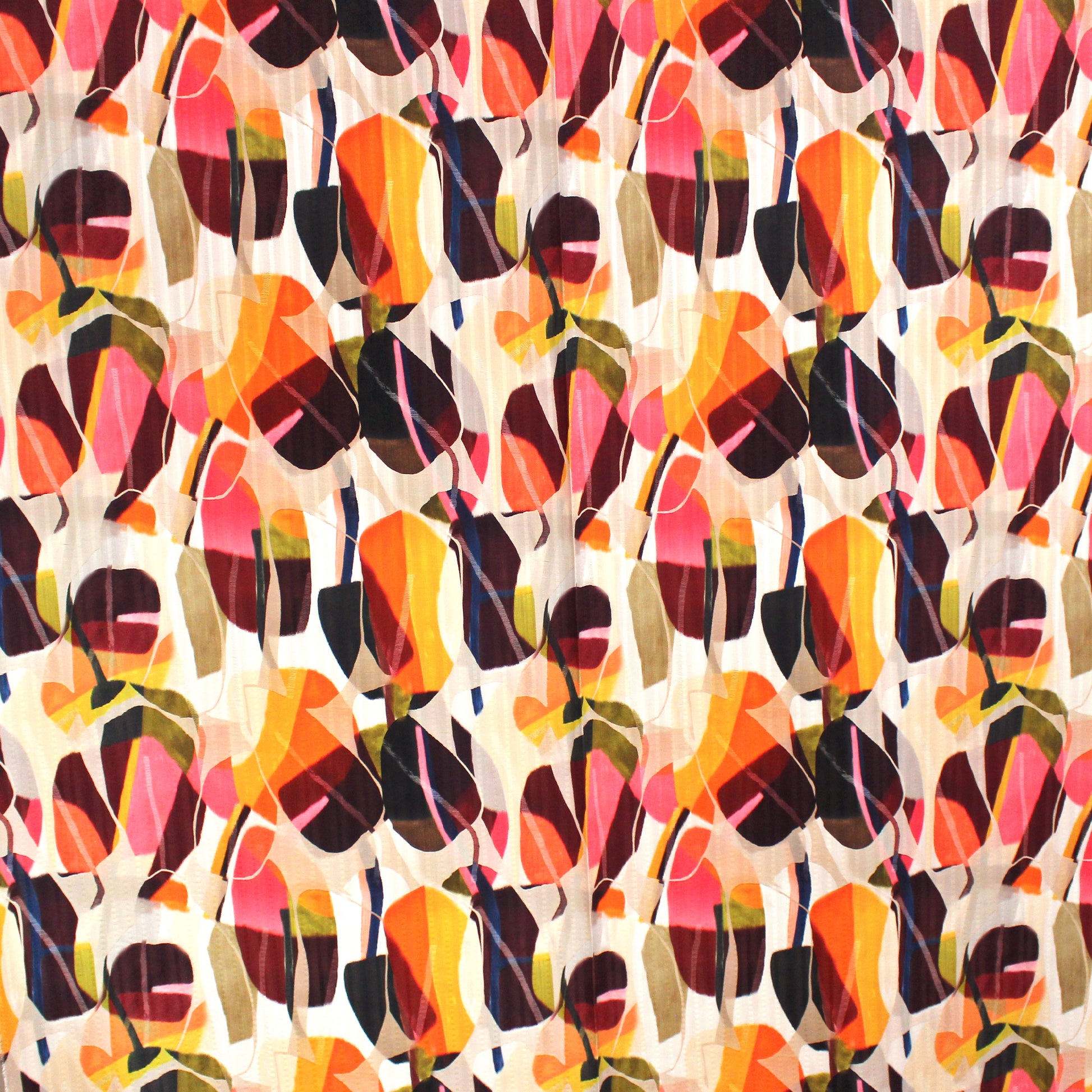 'stipa zela' overprinted jacquard viscose woven