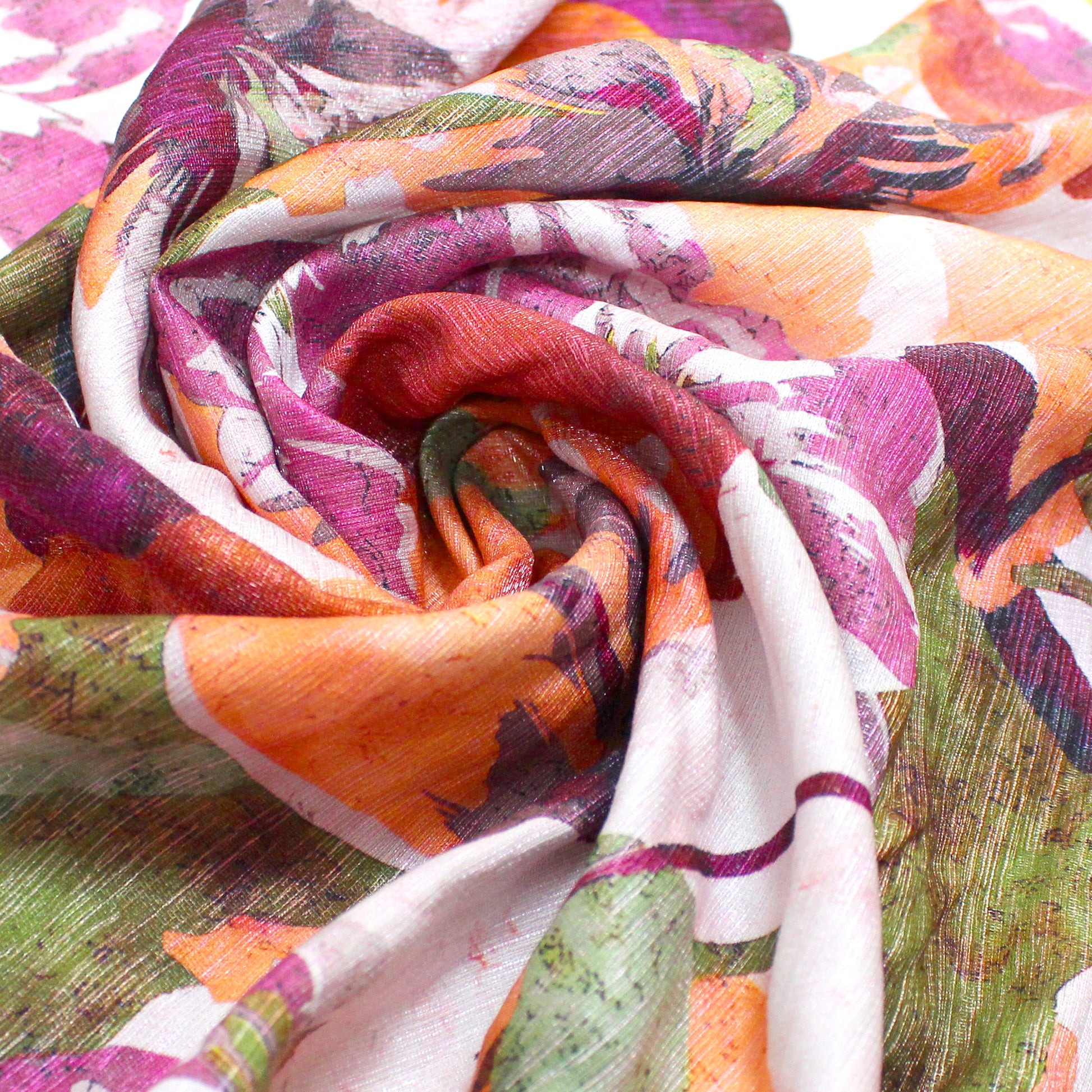 'serena' shimmering printed viscose faille