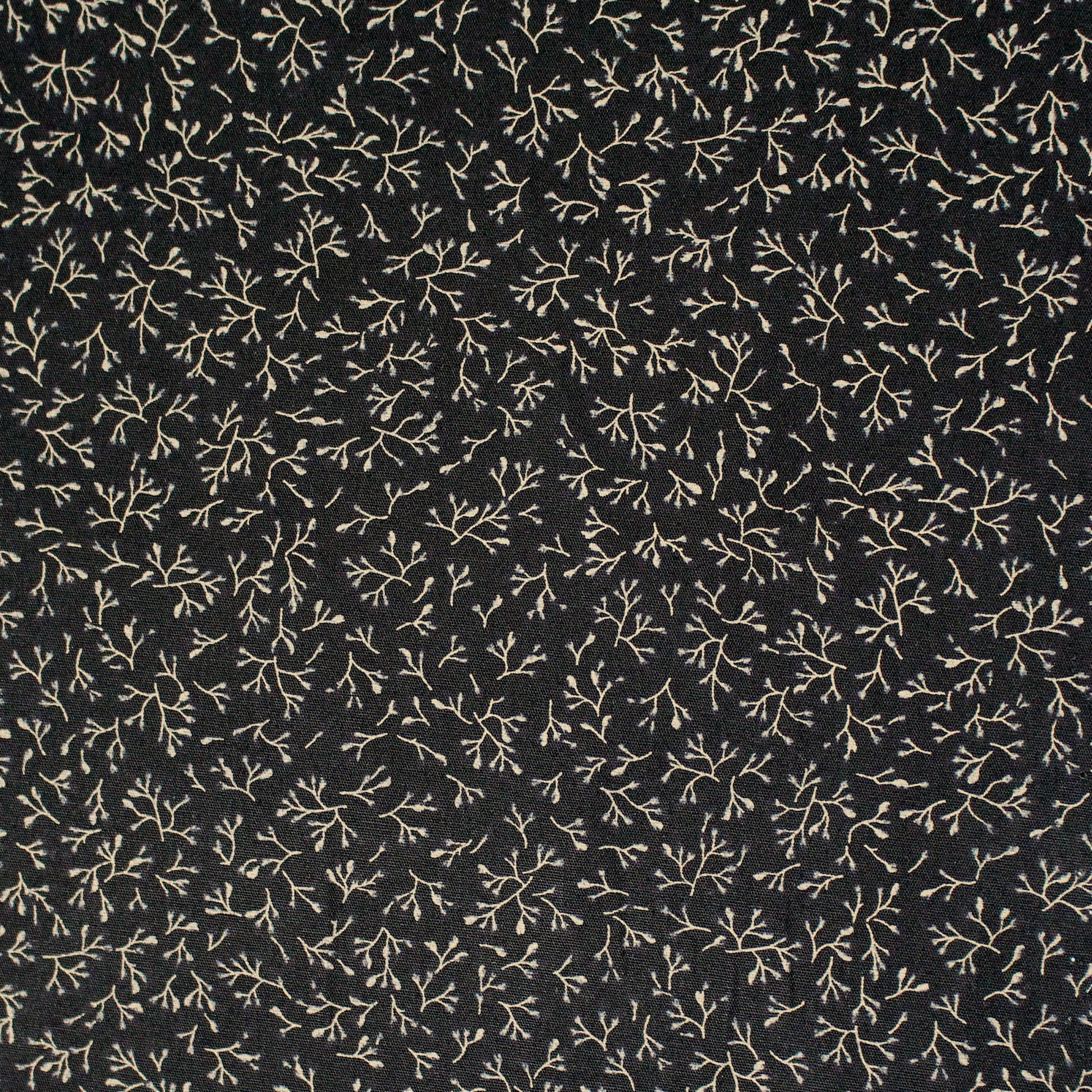 Italian 'midnight sprigs' cotton poplin