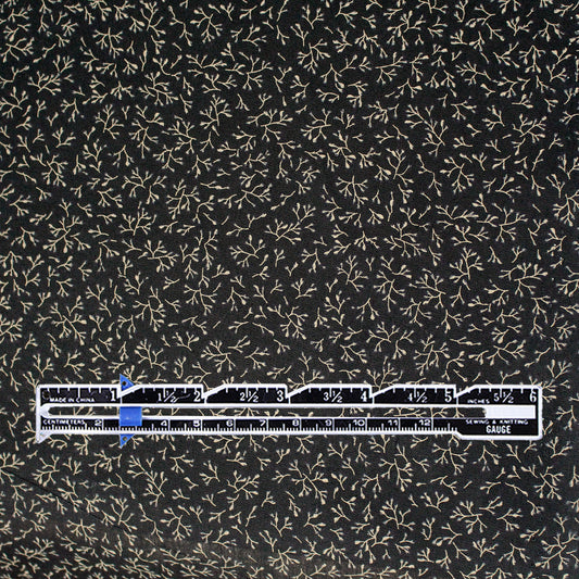 Italian 'midnight sprigs' cotton poplin