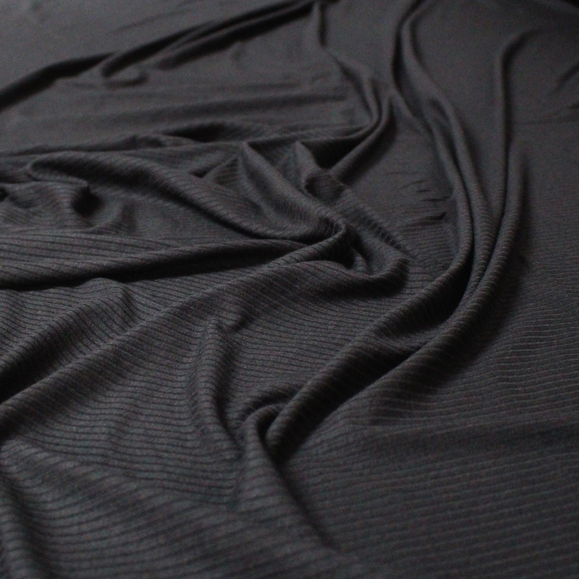 rayon/spandex essential rib knit - black