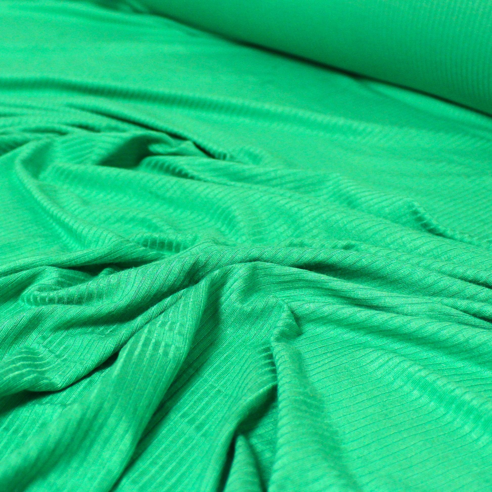 rayon/spandex essential rib knit - emerald