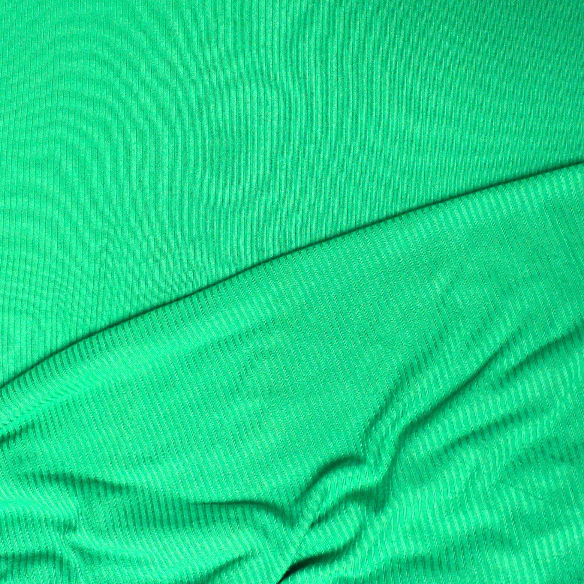 rayon/spandex essential rib knit - emerald