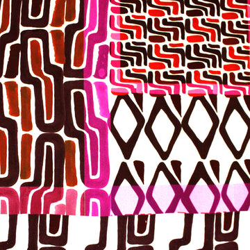 'walkabout' stretch viscose satin - magenta