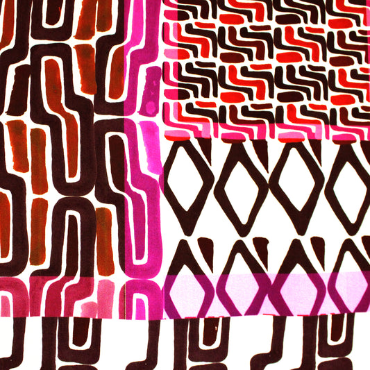 'walkabout' stretch viscose satin - magenta