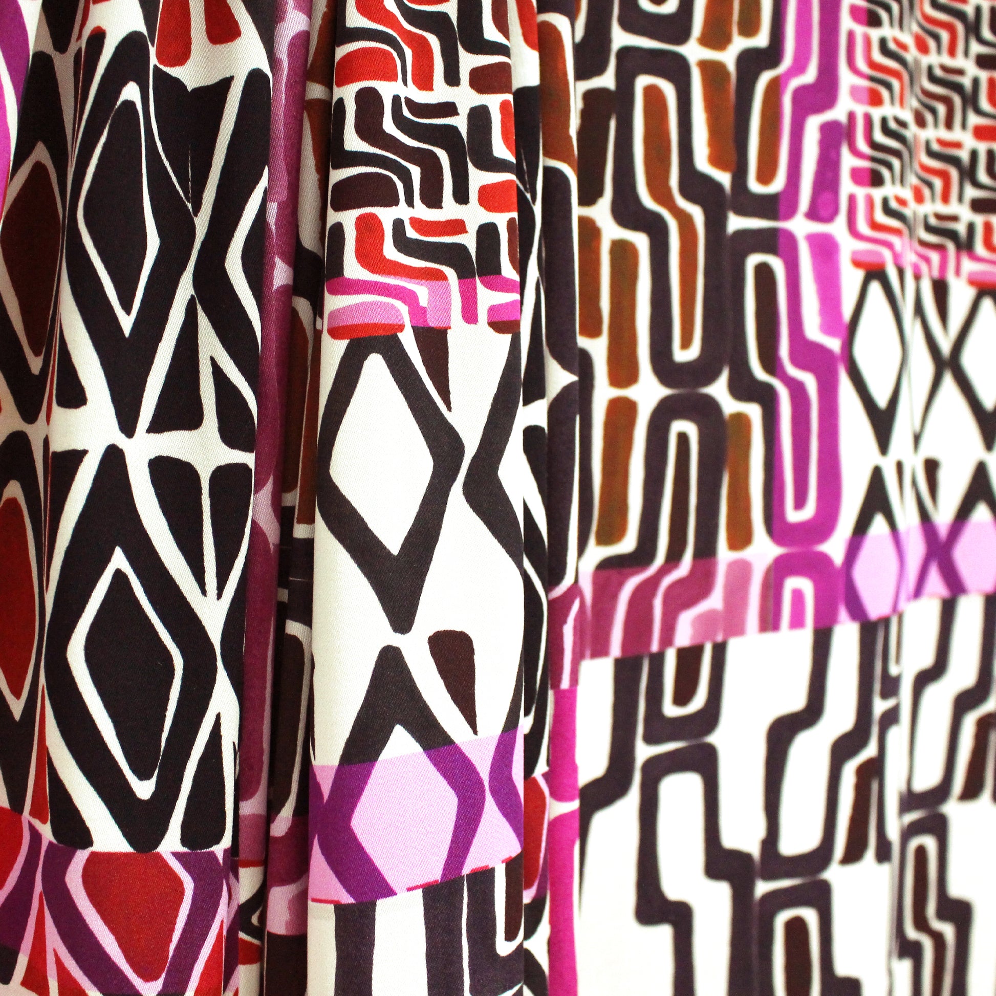 'walkabout' stretch viscose satin - magenta