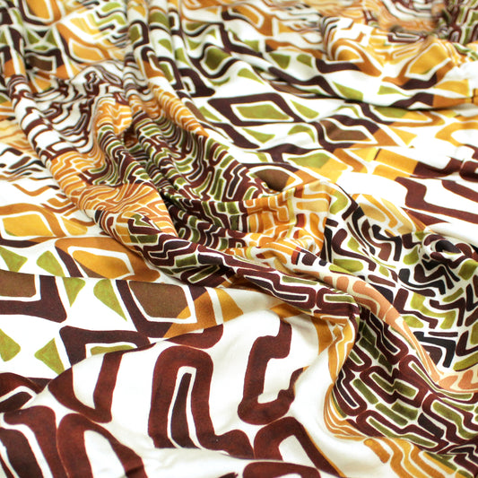 'walkabout' stretch viscose satin - golden