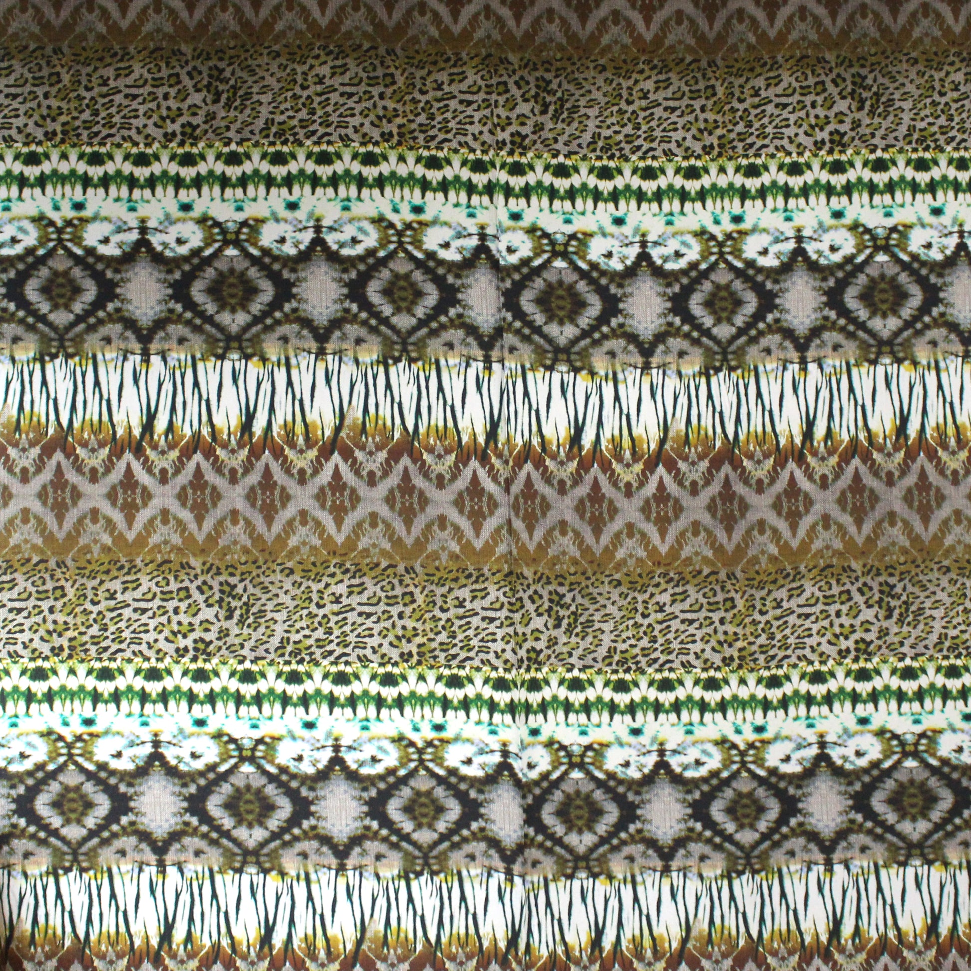 'play on stripes' printed viscose poplin - green