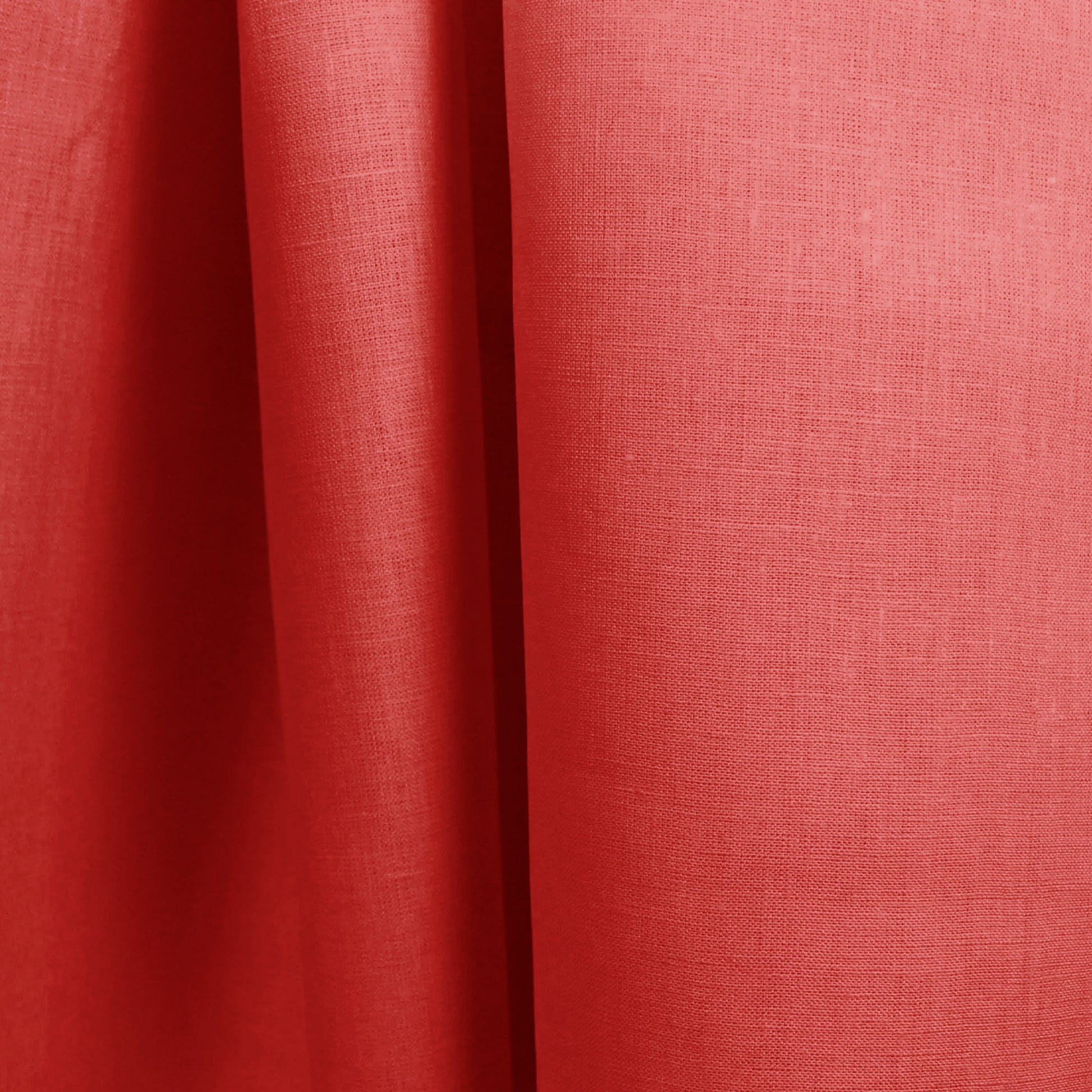 European mid-weight linen woven - coral